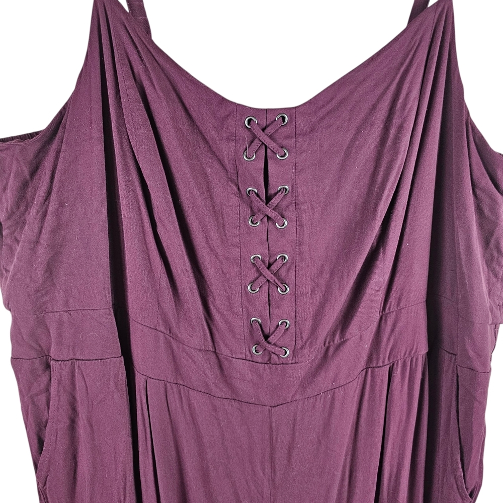 Torrid Lace Up Culotte Jumpsuit In 4 (26) - Picture 6 of 11